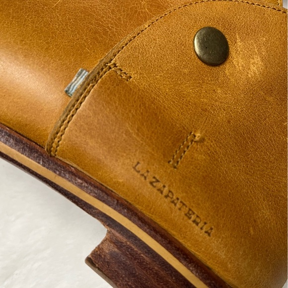 Vintage La Zapateria Peruvian Artisan Leather Ankle Boots Size 8 - Picture 10 of 16